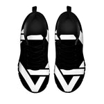 Black And White Star of David Print Black Sneakers