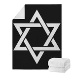 Black And White Star of David Print Blanket