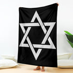 Black And White Star of David Print Blanket