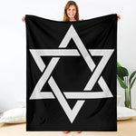Black And White Star of David Print Blanket