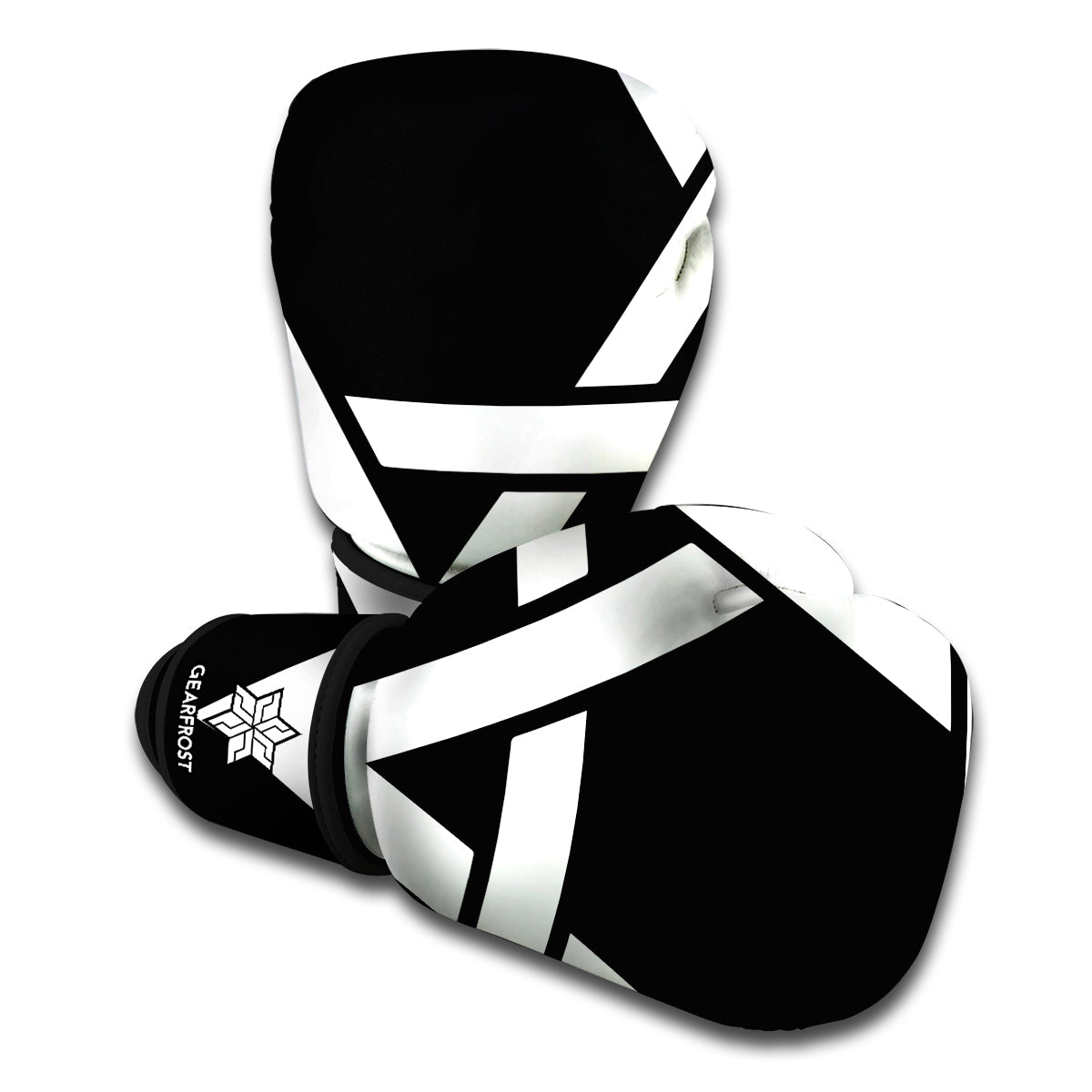 Black And White Star of David Print Boxing Gloves
