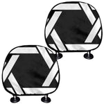 Black And White Star of David Print Car Headrest Covers