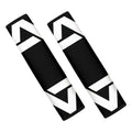 Black And White Star of David Print Car Seat Belt Covers