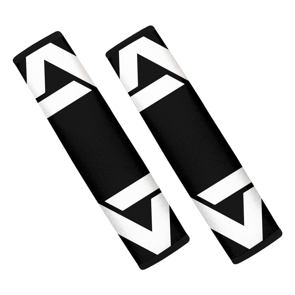 Black And White Star of David Print Car Seat Belt Covers