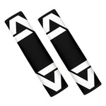 Black And White Star of David Print Car Seat Belt Covers