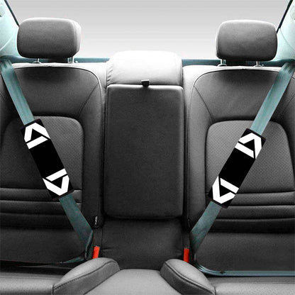 Black And White Star of David Print Car Seat Belt Covers