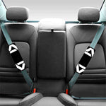 Black And White Star of David Print Car Seat Belt Covers