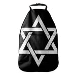 Black And White Star of David Print Car Seat Organizers