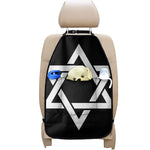 Black And White Star of David Print Car Seat Organizers