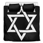Black And White Star of David Print Duvet Cover Bedding Set