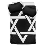 Black And White Star of David Print Duvet Cover Bedding Set