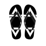 Black And White Star of David Print Flip Flops