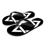 Black And White Star of David Print Flip Flops