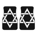Black And White Star of David Print Front Car Floor Mats