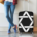 Black And White Star of David Print Luggage Cover