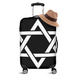 Black And White Star of David Print Luggage Cover