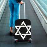 Black And White Star of David Print Luggage Cover