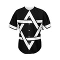Black And White Star of David Print Men's Baseball Jersey