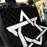 Black And White Star of David Print Pet Car Back Seat Cover