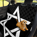 Black And White Star of David Print Pet Car Back Seat Cover