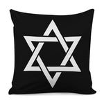 Black And White Star of David Print Pillow Cover