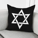 Black And White Star of David Print Pillow Cover