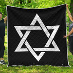 Black And White Star of David Print Quilt
