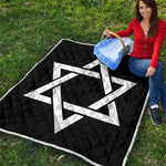 Black And White Star of David Print Quilt