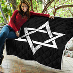 Black And White Star of David Print Quilt