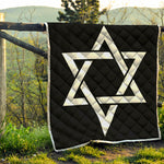 Black And White Star of David Print Quilt
