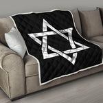 Black And White Star of David Print Quilt