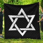 Black And White Star of David Print Quilt
