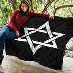 Black And White Star of David Print Quilt