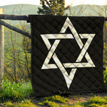 Black And White Star of David Print Quilt