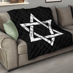 Black And White Star of David Print Quilt