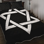 Black And White Star of David Print Quilt Bed Set