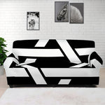 Black And White Star of David Print Sofa Cover