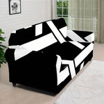 Black And White Star of David Print Sofa Cover