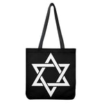 Black And White Star of David Print Tote Bag