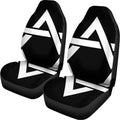 Black And White Star of David Print Universal Fit Car Seat Covers