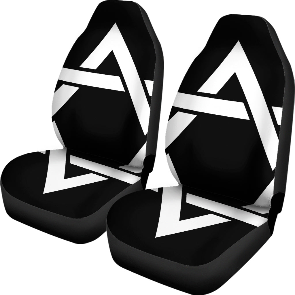 Black And White Star of David Print Universal Fit Car Seat Covers