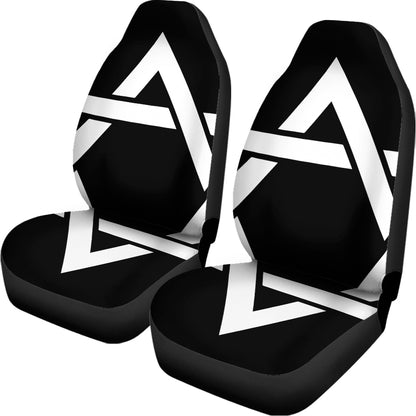 Black And White Star of David Print Universal Fit Car Seat Covers