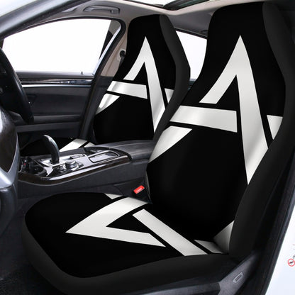 Black And White Star of David Print Universal Fit Car Seat Covers