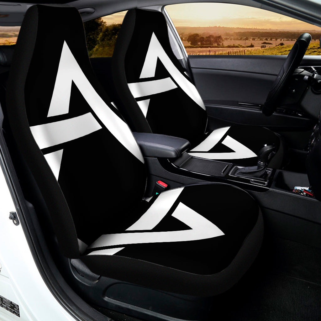 Black And White Star of David Print Universal Fit Car Seat Covers