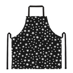 Black And White Star Pattern Print Apron