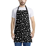 Black And White Star Pattern Print Apron