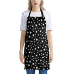 Black And White Star Pattern Print Apron