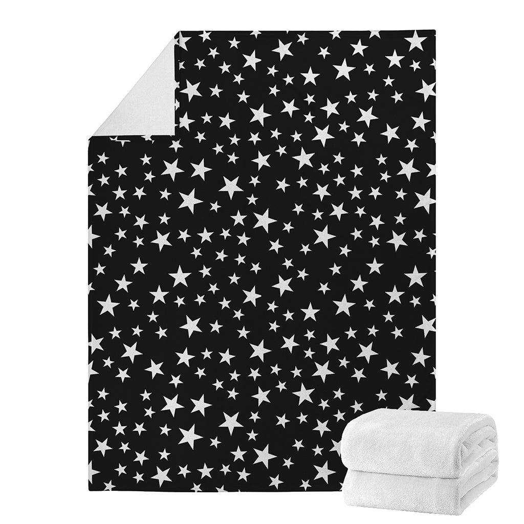 Black And White Star Pattern Print Blanket