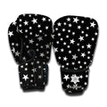 Black And White Star Pattern Print Boxing Gloves