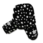 Black And White Star Pattern Print Boxing Gloves